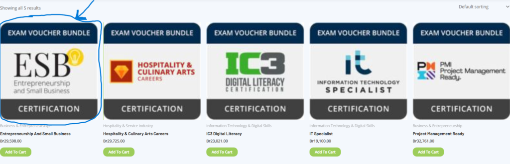 shop page with selected product highlighted